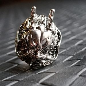 Unique Ring Steel Sz 9.5- 10